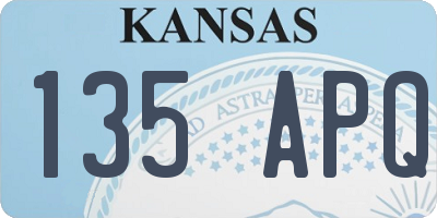 KS license plate 135APQ
