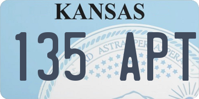 KS license plate 135APT