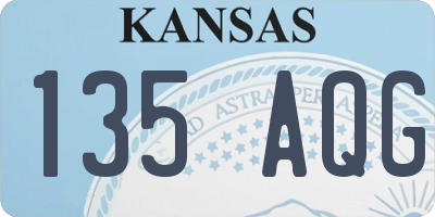KS license plate 135AQG