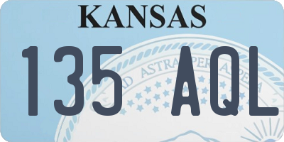 KS license plate 135AQL