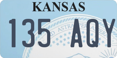 KS license plate 135AQY