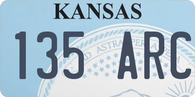 KS license plate 135ARC