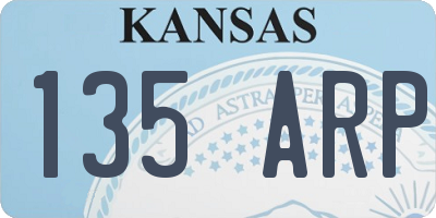 KS license plate 135ARP