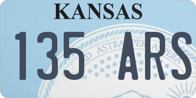 KS license plate 135ARS