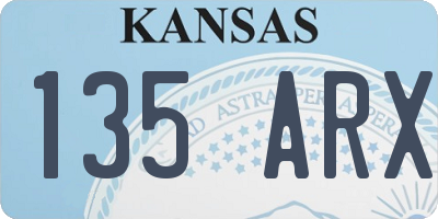 KS license plate 135ARX