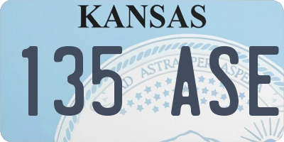 KS license plate 135ASE