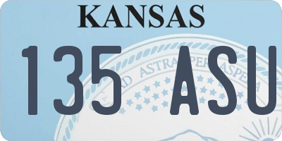 KS license plate 135ASU