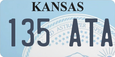 KS license plate 135ATA