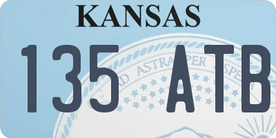 KS license plate 135ATB