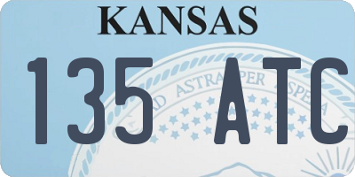 KS license plate 135ATC