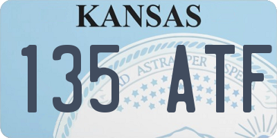KS license plate 135ATF
