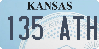 KS license plate 135ATH