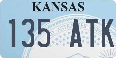 KS license plate 135ATK