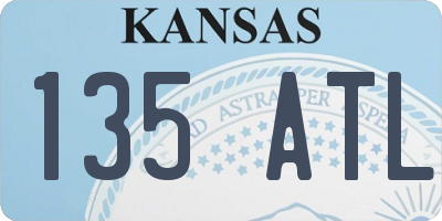 KS license plate 135ATL