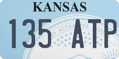 KS license plate 135ATP