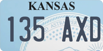 KS license plate 135AXD