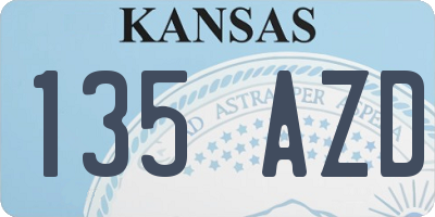 KS license plate 135AZD