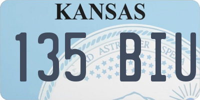 KS license plate 135BIU
