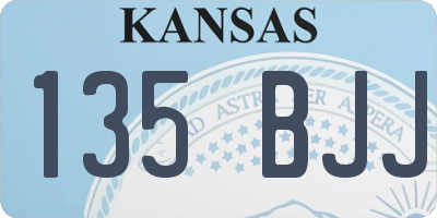 KS license plate 135BJJ