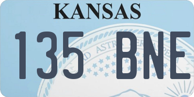 KS license plate 135BNE