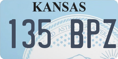 KS license plate 135BPZ