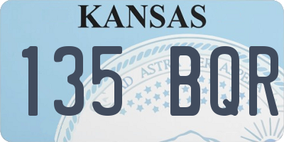 KS license plate 135BQR