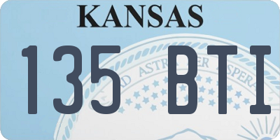 KS license plate 135BTI