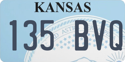 KS license plate 135BVQ