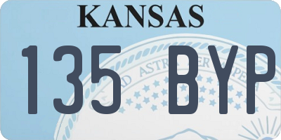 KS license plate 135BYP