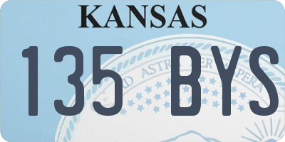 KS license plate 135BYS