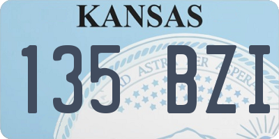 KS license plate 135BZI