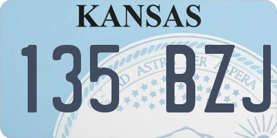 KS license plate 135BZJ