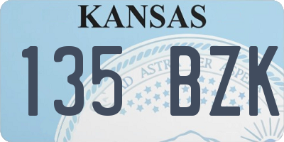 KS license plate 135BZK