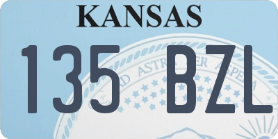 KS license plate 135BZL