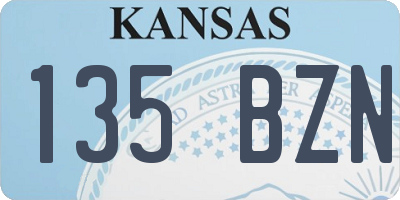 KS license plate 135BZN