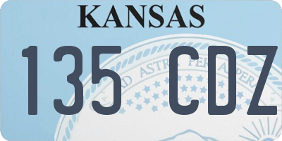 KS license plate 135CDZ