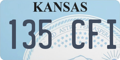 KS license plate 135CFI