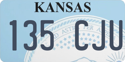 KS license plate 135CJU