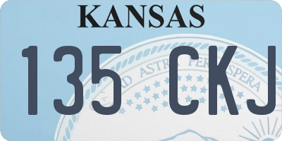 KS license plate 135CKJ