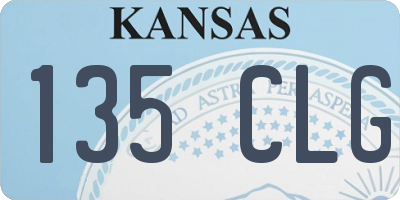 KS license plate 135CLG