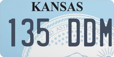 KS license plate 135DDM