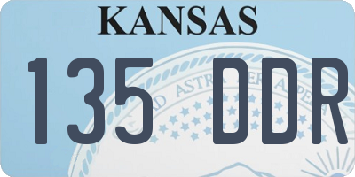 KS license plate 135DDR