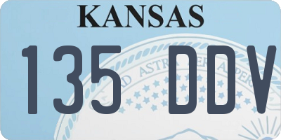 KS license plate 135DDV