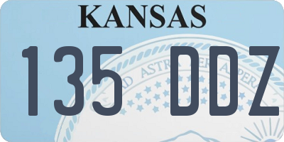 KS license plate 135DDZ