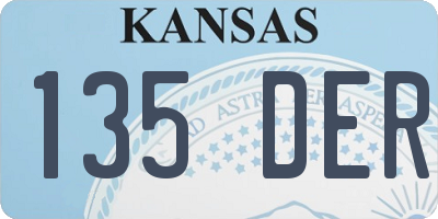 KS license plate 135DER