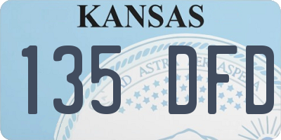 KS license plate 135DFD