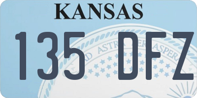 KS license plate 135DFZ