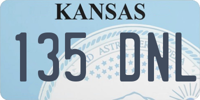 KS license plate 135DNL