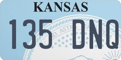 KS license plate 135DNQ
