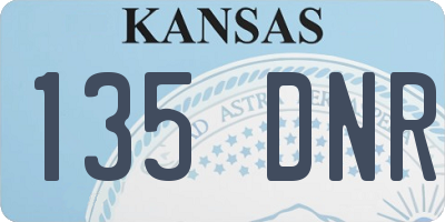 KS license plate 135DNR
